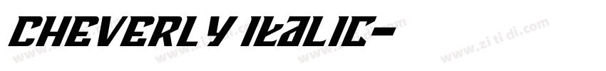 CHEVERLY Italic字体转换 CHEVERLY Italic字体转换